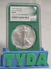 1992 SILVER EAGLE NGC MS69 EARLY PRODUCTION FROM US MINT SEALED BOX GREEN CORE