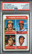 1974 Topps #598 Ken Griffey Signed Rookie Card Autograph RC PSA 10 Auto Reds. rookie card picture