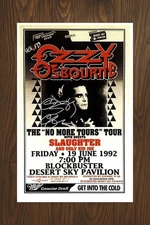 Ozzy Ozbourne – NO MORE TOURS-DESERT  Signed Poster 11x17 with COA - Authentic
