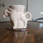 Vintage 1989 Frankoma DEM Political Democrat Donkey Coffee Cup Mug Planter 4”
