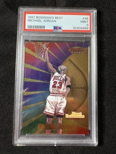 1997 Bowman's Best #96 Michael Jordan PSA 9 MINT CHICAGO BULLS HOF CARD LEGEND
