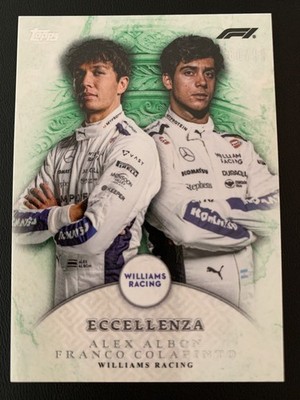 2024 Topps Eccellenza Formula 1 La Squadra Green RC Albon / Franco Colapinto /99
