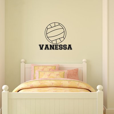 Volleyball Wall Decal Personalized Name Vinyl Sticker Decor
