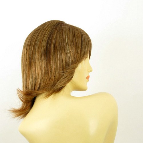 Perruque femme mi-longue Châtain Cuivré Méché Blond Clair KAREN 6BT27B - Imagen 7 de 8