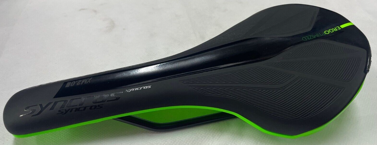 Selle De Vélo Syncros XM2.0 VL-3355 ERGOPTIMIZED - Base Bleu-vert, Rail Cr-Mo - Neuf