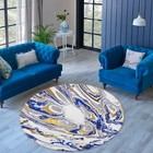 3D Blue Abstract ZHUA02 Game Non Slip Rug Mat Photo Carpet Euphoric Pouring Zoe