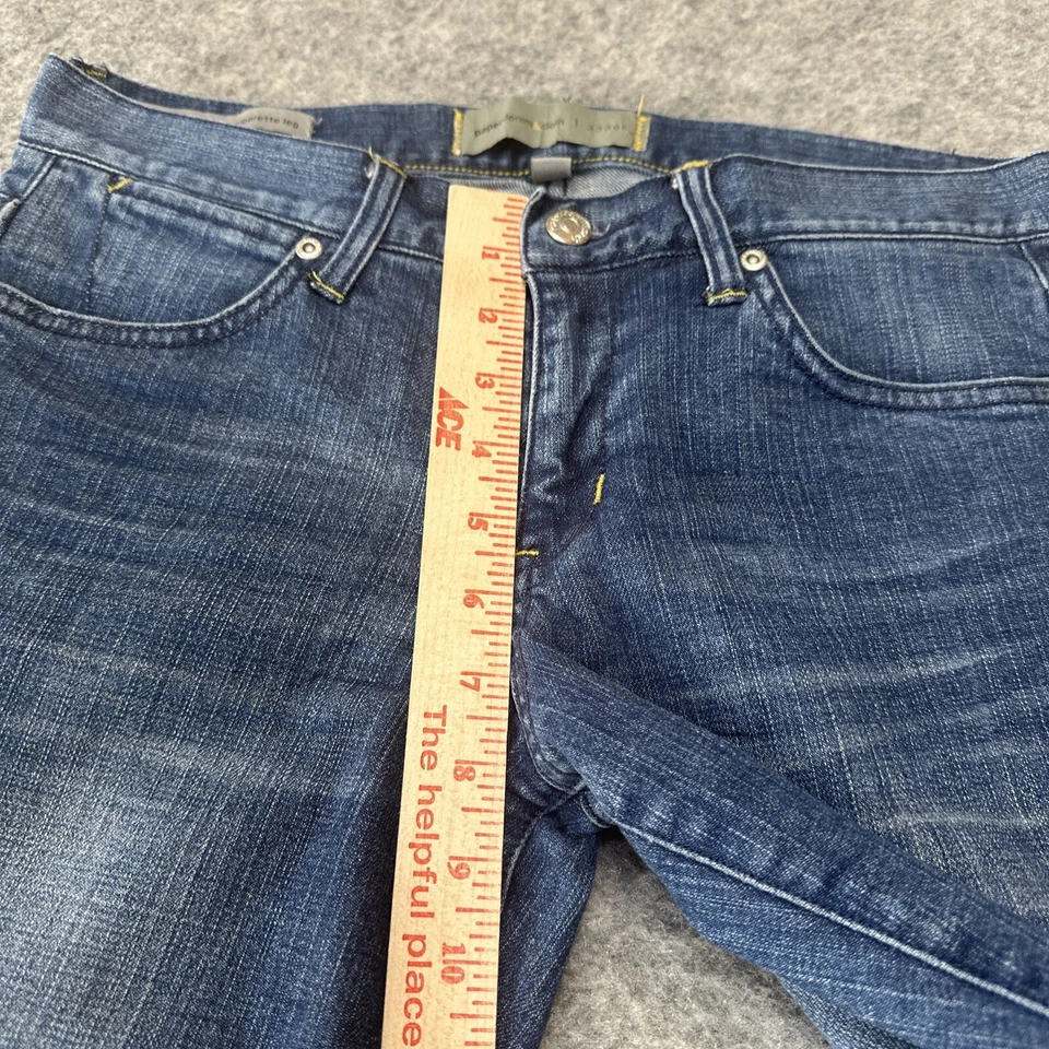 Женские джинсы из бумажной джинсовой ткани и ткани Audrey с заниженной талией размер 27 синие - Изображение 3 из 4