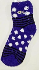 NFL Baltimore Ravens Fuzzy Soft Socks, New (HOMEGATER)