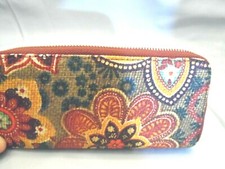 Unbranded Wallet Floral Brown/Yellow/Green Zip Around 8 X 4 - EUC
