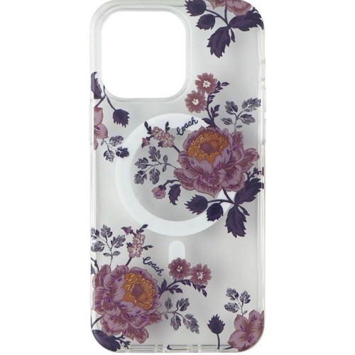 Coach iPhone 15 Pro Phone Case MagSafe Protective Floral Glitter Recycled Slim - Photo 12 sur 12