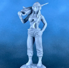 Resin Tabletop Miniature construction worker girl. Toy Soldiers 60  