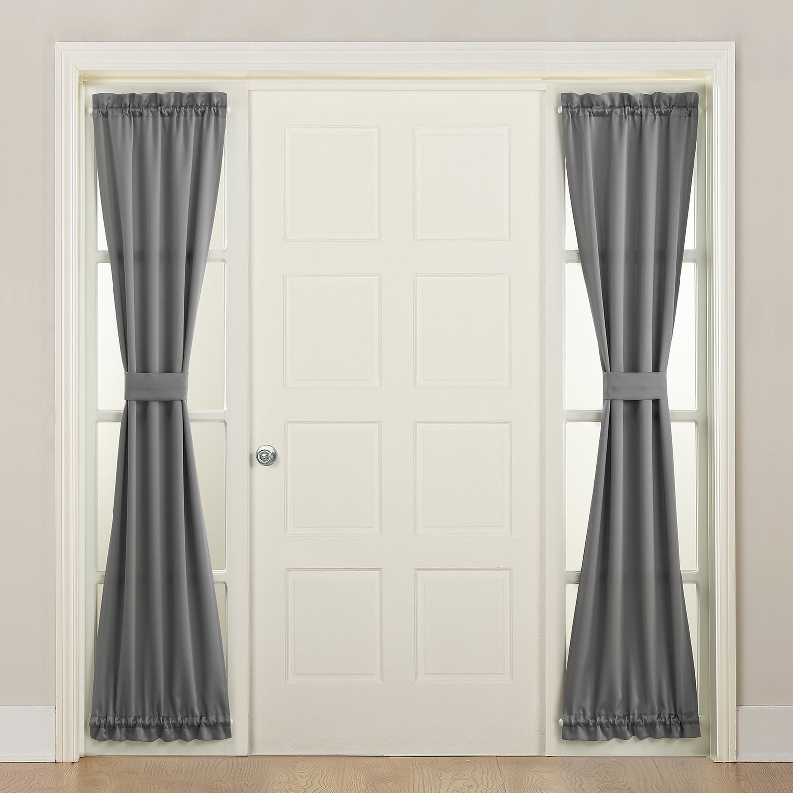 Sun Zero Barrow Energy Efficient Rod Pocket Door Sidelight Curtain 26 Inch