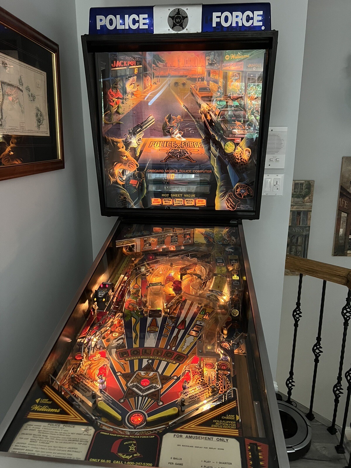 Police Force Pinball Machine 1989 Williams LOCAL PICKUP
