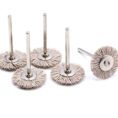 HOBBYPOWER24 5x Nylonbürsten [ SEHR HART ] für Dremel Proxxon Mini Schleifer Zubehör