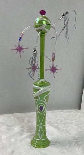 Disney On Ice Tinkerbell Light Up Wand Glow Spinner Green 3 AAA Included 15" - Picture 1 of 4