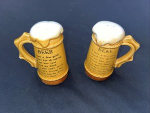 VTG Salt & Pepper Shakers Beer Mug Stein I Have A Few Good Reasons For Drinking