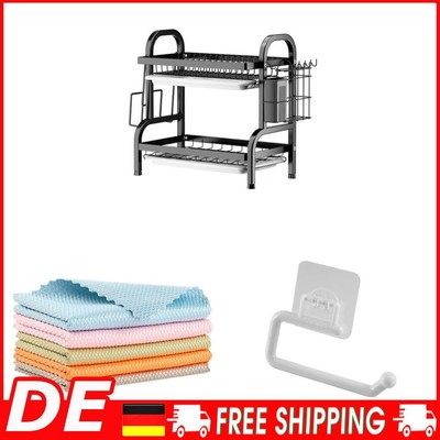 2 Tier Cutting Board Holder Large Capacity Utensil Holder for Kitchen Countertop