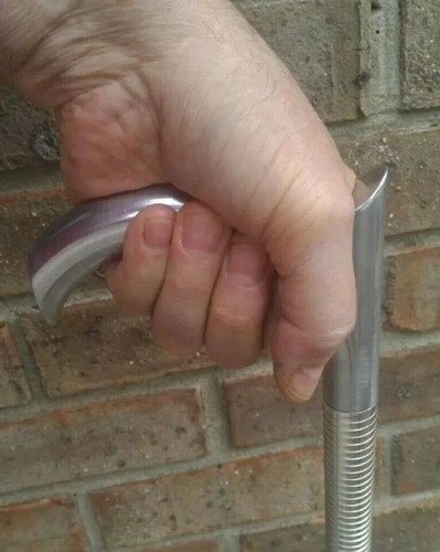 Aluminum Tactical Walking Cane-The Remarkable V Handle walking cane-handmade - Picture 6 of 10