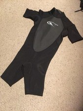 NWT O'Neil Wetsuit. Men's L. Black. 2 Mm. Shorty. Short Sleeves.
