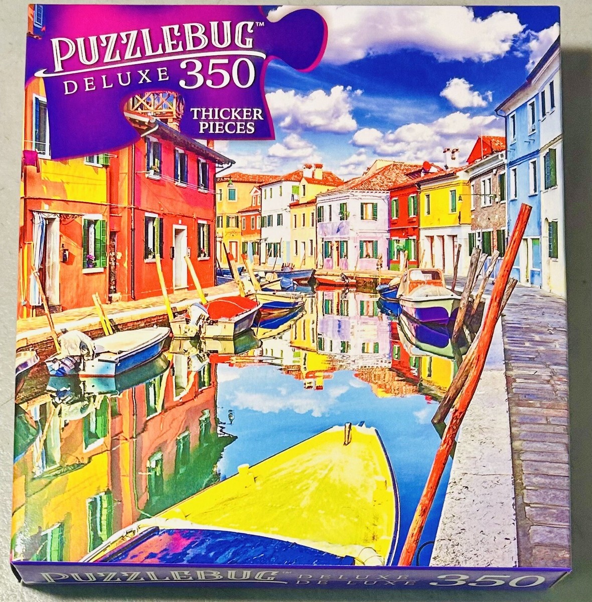 Puzzle Bug Deluxe 350 Thicker Pcs Canal Burano Venice, Italy #4035