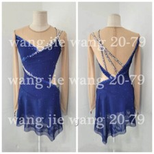 New Ice Figure Skating Dress, Figure Skating Dress For Competition blue