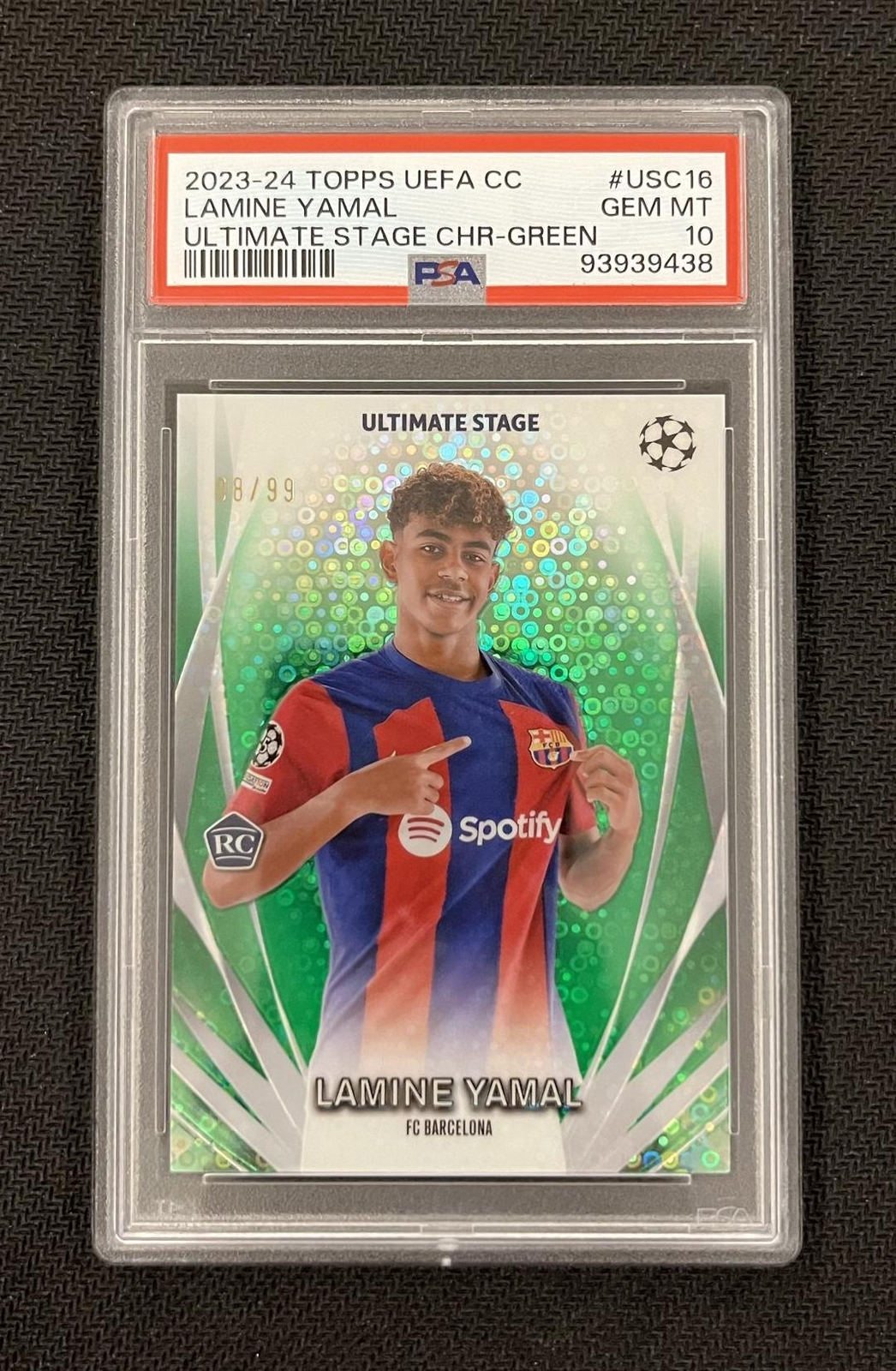 TOPPS CHROME ヤマル LAMINE YAMAL GREEN /99