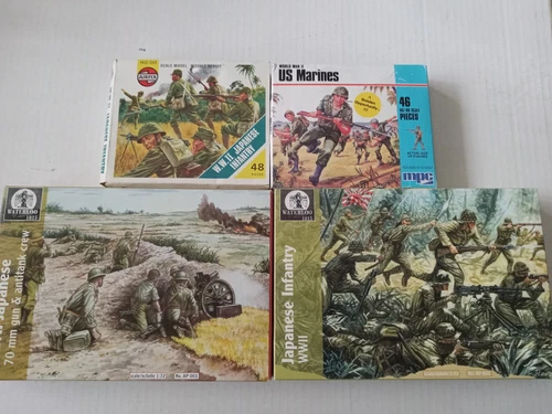 World War 2 Pacific War Japan Marines USMC Airfix MPC Waterloo 1815 NEW on Sprue