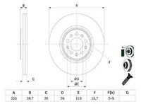 Original Bosch Bremsscheibe 0 986 479 F66 FüR Jeep