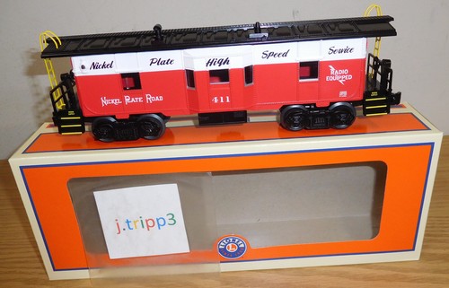 LIONEL 1922025 NICKEL PLATE ROAD NPR BAY WINDOW CABOOSE O GAUGE TRAIN LED LIGHTS