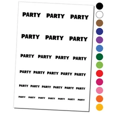 Party Bold Text Temporary Tattoo Water Resistant Fake Body Art Set Collection