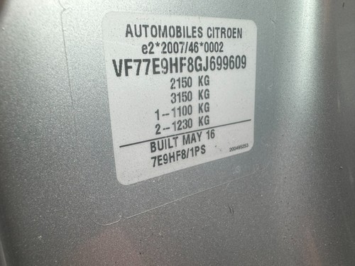 CITROEN BERLINGO RADIATOR FAN B9 ,1.6L DIESEL, 07/10-12/18, 9673009880 , 1253 T5 - Picture 12 of 15