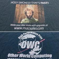 Vintage Mac Computer T Shirt OWC Other World Computing Y2K Geek 2XL Technology