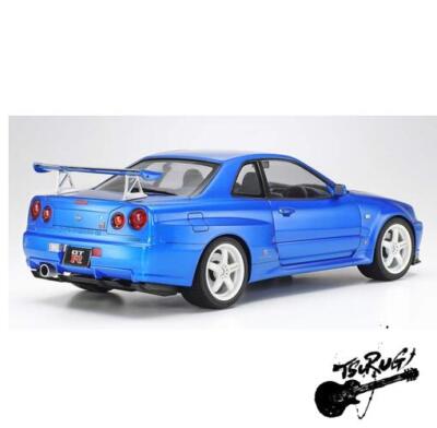 1/24 タミヤ Nissan Skyline GT-R R34 青 Tamiya 1/24 Nissan Skyline GT-R V-Spec (R34) Plastic Model