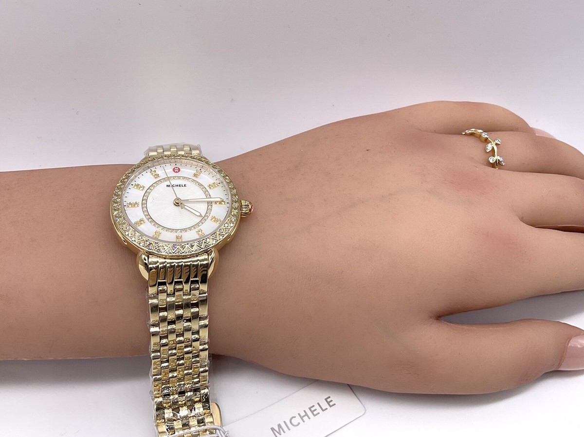 Michele Sidney Classic Diamond Women\'s Watch Michele Sidney Two-Tone Stainless Steel Watch, Diamond Dial  main image 2