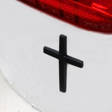 Car Emblem Cross God Jesus Black Metal Auto Motorcycle Sticker Decal Badge