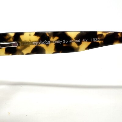 Eye-bobs Holly Go Round 62 0010 Sunglass frame Black plastic eyewear Eye-Bobs Holly Go Round 62 1920 Hand Made Tortoiseshell  main image 4