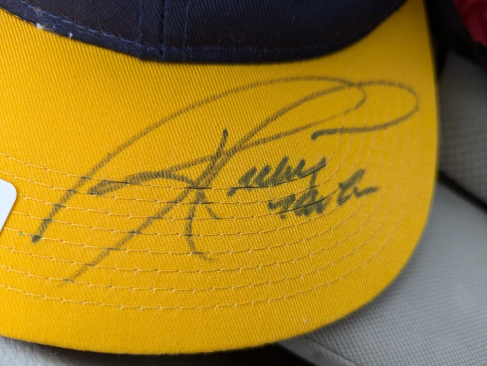 Винтажная бейсболка с автографом Рики Крэйвена NASCAR #2 Dupont синяя 90-е - Изображение 2 из 3