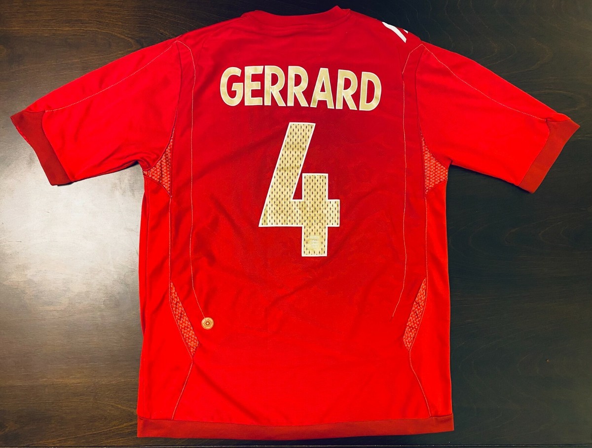 2006-2008 Rare England Away Jersey – Steven Gerrard #4 – Medium | eBay