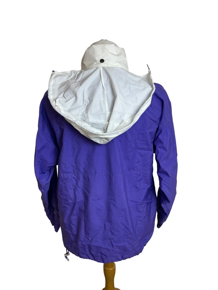 Chaqueta retro para hombre Fahrenheit púrpura con capucha cremallera y botones talla pequeña Foto 4 de 4