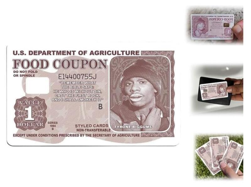 Food Coupon Credit Card Sticker Funny Tyrone Biggums New Free Shipping