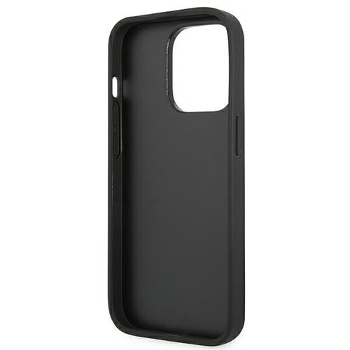 Funda para móvil iPhone 14 Pro Max Ferrari logotipo de cuero auténtico negro - Imagen 6 de 7