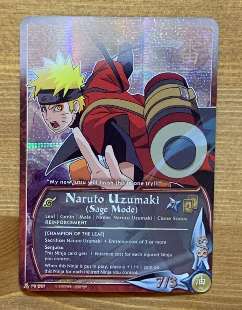 Naruto 20th Anniversary Promo Card Naruto Uzumaki NR-20th-001 Kayou  Official TCG