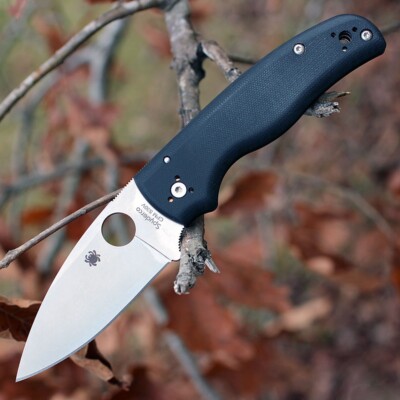 SPYDERCO SHAMAN COMPRESSION LOCK FOLDING KNIFE BLACK G10 CPM-S30V SS C229GP
