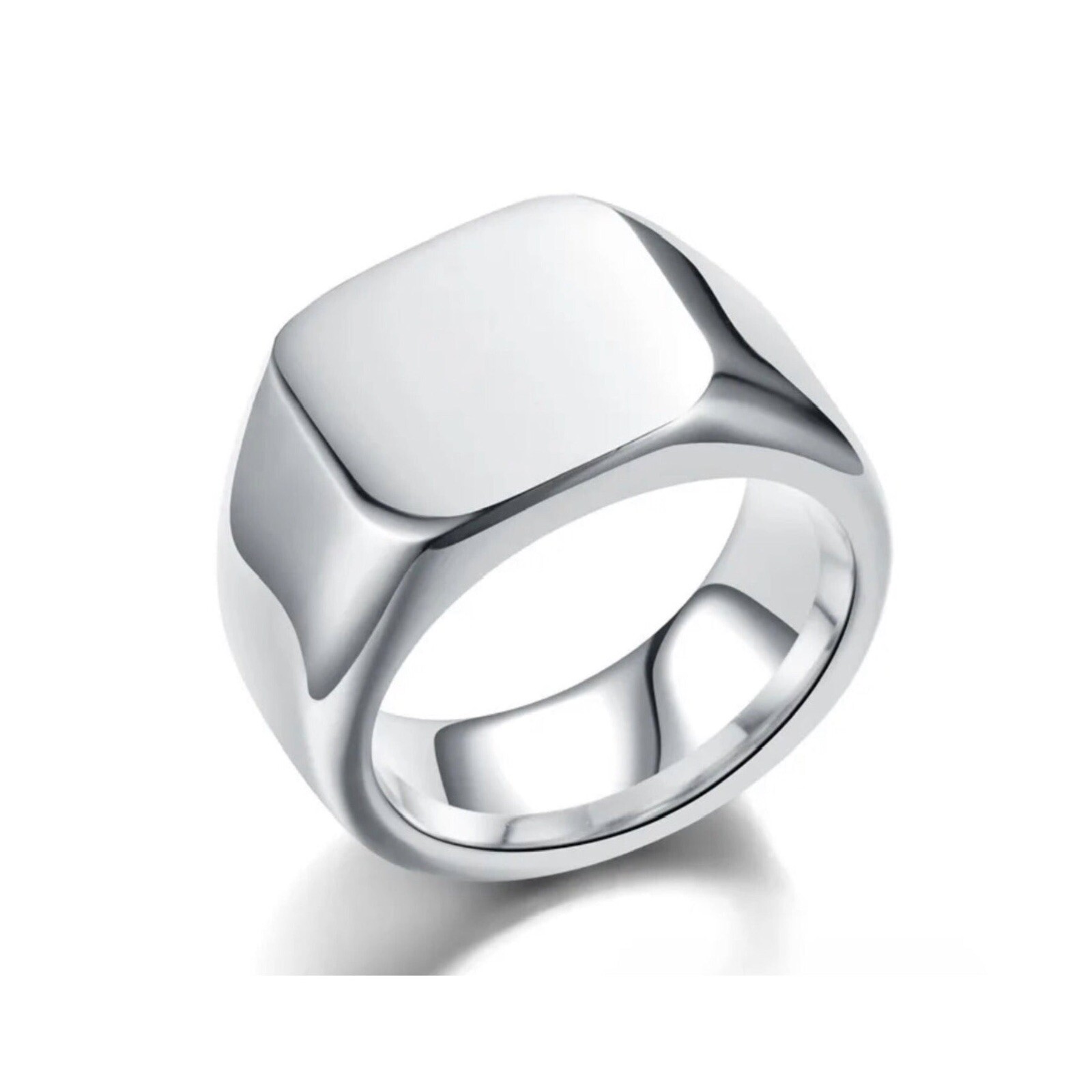 Chevalière Zéphyr bague en acier inoxydable noir mat style urbain pour le quotidien
