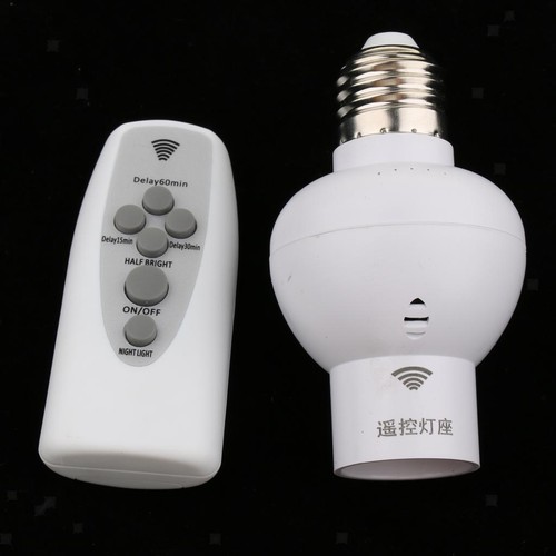 Digit Remote Control Bulb Socket E27 Wireless Bulb Holder Cap Switch - Picture 2 of 6