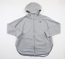 North Face Sweater Womens Medium Gray Hoodie Full Zip Ladies Outdoor Hike Casual
