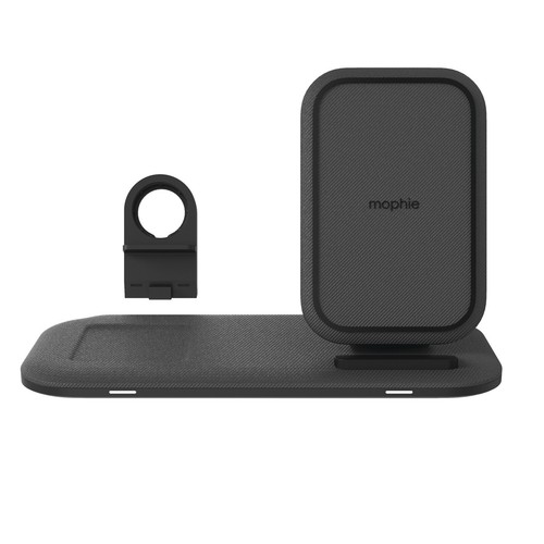 Mophie Wireless Charging Stand + Phone Watch Ear Bud Charger black with cable - Photo 2 sur 4
