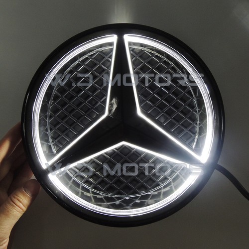 Black Car Led Emblem Grille Logo Lights For Mercedes Benz C CLA GLK E CLA CLS R - Picture 3 of 11