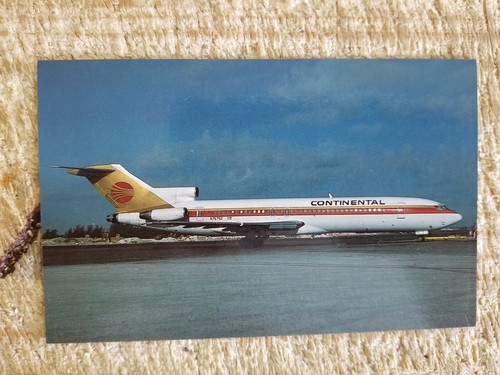 CONTINENTAL BOEING 727-227.VTG AIRCRAFT POSTCARD*P58