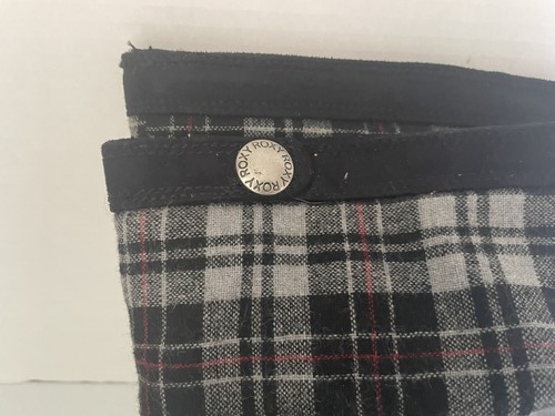 ROXY womens CODY Plaid boots wool black size 8.5 - 第 4/9 張圖片